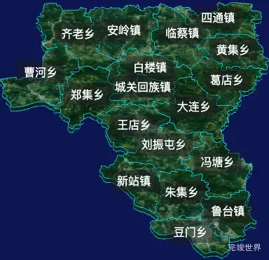 threejs周口市淮阳区geoJson地图3d地图自定义贴图加CSS2D标签